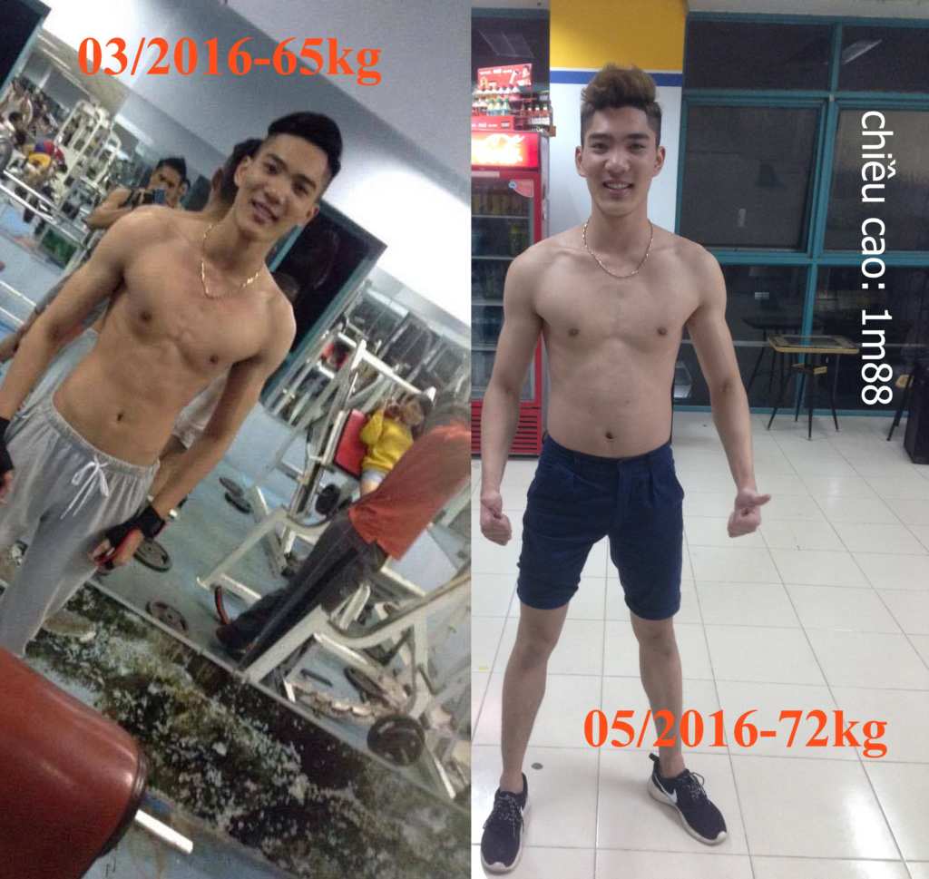 gymhealth nhờ tập gym mà phương nam đã tăng cân, tăng cơ cải thiện body cơ bắp săn chắc hơn