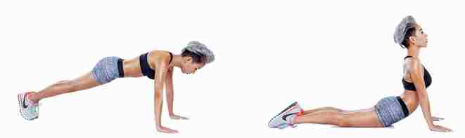 Bài tập gym Upward dog giúp giảm cân và làm săn chắc toàn bộ cơ thể và giãn cơ